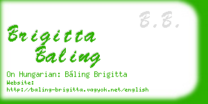 brigitta baling business card