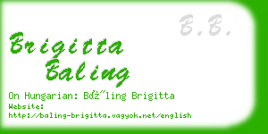 brigitta baling business card